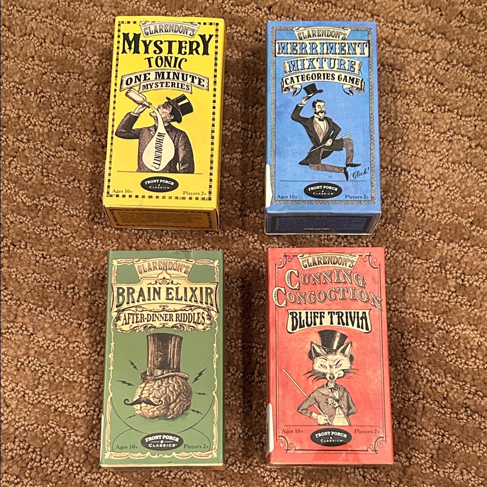 Clarendon’s Mystery and Trivia Card Games Set